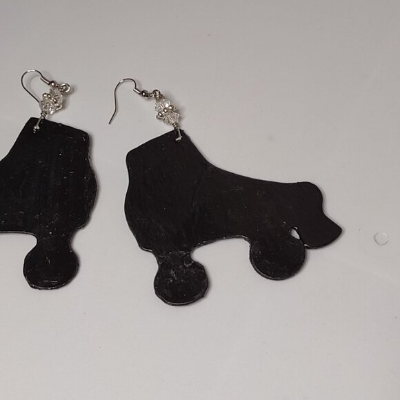 Blue Sparkle Roller Skate Dangle Earrings - Picture 5 of 9